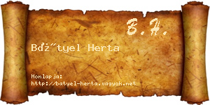 Bátyel Herta névjegykártya